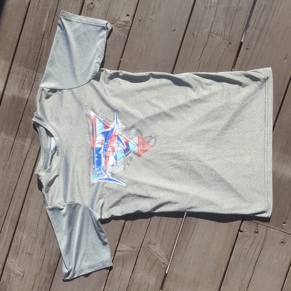 Columbia Grey Shirt With Swordfish For Boys